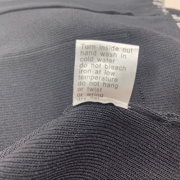 Cachet black knit fringe zip jacket cardigan. M - Picture 8 of 11